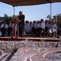 Prime Minister RG Menzies opening the Ord River Diversion Dam.