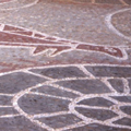 Partial view of mosaic looking upstream.