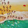 Swim between the flags