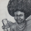 Young man with axe