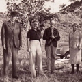 Lord Gowrie, ED, KMD, Lady Gowrie and Aide de camp. Picnic on Argyle Station.