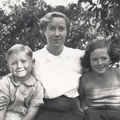Elizabeth Durack with her children Michael and Perpetua